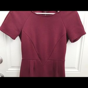 Maroon fitted dress